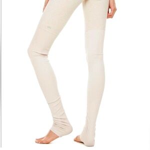 Alo Yoga Alosoft GODDESS LEGGING - BONE HEATHER × Sz / M